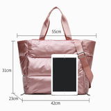 TD® Sac de voyage sac de fitness sac de sport séparation humide et sec natation étanche yoga bandoulière portable poches roses