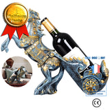 TD® Chariot hippomobile casier à vin décoration cadeau créatif accessoires pour la maison cave à vin décoration décoration