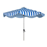 TD® Parasol à manivelle en alliage d'aluminium à colonne centrale parapluie rayé arc bord anti-pluie et écran solaire sans base