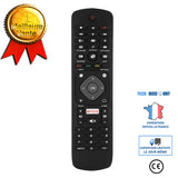 TD® Télécommande Philips TV HOF16H303GPD24 Smart TV Netflix Accessoire de télévision contrôle distance
