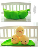 TD® Peluche en forme de pois coussin décoration canapé confortable voyage cadeau vert petits bébés boules rondes souriantes solide