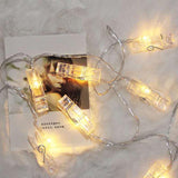 TD® 20 LEDs Clips Photo Guirlande Lumineuse, LED Photo Clips Lumière Chaînes décoration pour Photos, Fête, Mariage (Blanc Chaud)