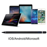 TD® Stylet USB noir Apple iPad stylo à écran tactile stylo capacitif actif universel adapté pour portable tablette noir autonomie él