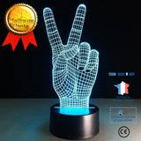 TD® Lampe optique poser décoratif tactile couleurs illusion optique - modèle victoire - faible consommation câble USB ou 3 piles AAA