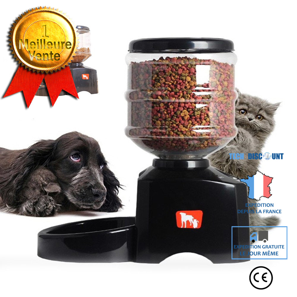 TD® gamelle croquette pour chien chat animal de compagnie nourriture automatique grosse gamelle plastique légère transportable