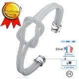 TD® Bracelet Moderne Style Mode en Cristal et en Plaqué Or Blanc Plaqué Cadeau de la Femme Saint Valentin Anniversaire Cuivre