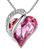 INN® LCC® Cristal sautoir collier Infinity pendentif femme forme de cœur  argent bijoux  accessoire beauté strass plaque d'argent ro