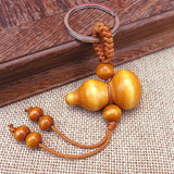 TD® G6 porte-clés anneau acajou voiture porte-clés pendentif en bois sûr gourde accessoires décoratifs