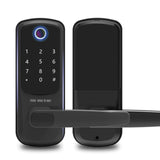 TD® Serrure à empreinte digitale intérieure à langue unique serrure intelligente porte d'appartement bureau serrure à mot de passe A