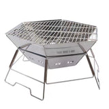 TD® Camping en plein air pique-nique Portable barbecue gril pique-nique gril multifonctionnel hexagone gril extérieur pliant gril
