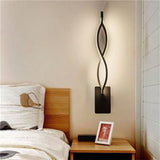 TD® GOGOLOVING LED Applique Murale Luminaire,Forme Spirale Vague,Noir,16w, Blanc