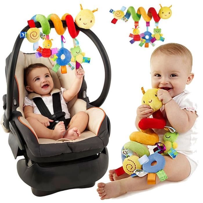TD® Doudou pour bébé en serpent multicolore accessoire de landeau spirale bébé hochet accessoire nouveau né
