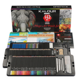 Ensemble de dessins d'art, ensemble de dessins de boîte en papier de 142 pièces Ensemble de crayons de couleur Dessin d'art O