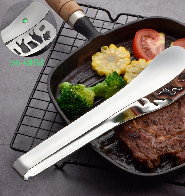 Pince à steak en acier inoxydable 304, spatule à frire, pince à