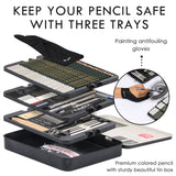 TD® 70 pièces de crayons à croquis, coffret en fer, ensemble d'outils de croquis pour débutants, fournitures de peinture d'art étudi
