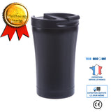 TD® Tasse à café en acier inoxydable tasse café sous vide couvercle rabattable voiture en plein air tasse pratique accompagnant la m