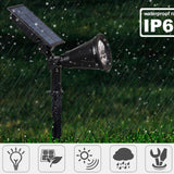 TD® Projecteur  lumière blanche extérieure solaire de jardin de la pelouse au sol Spot mural lumineuse énergie éclairage obscurité