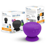 TD® Mini enceinte bluetooth, haut-parleur à ventouse salle de bain waterproof étanche violette sans fils main libre
