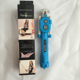 TD® Télescopique tripode Self-stick bleu - Trépied Bluetooth selfie stick bleu - Canne à selfie pour divers modèles