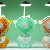 TD® Petit ventilateur de lampe de table charge USB multi-fonctionnel créatif étudiant ordinateur de poche tuyau en silicone muet