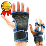 Gants en cuir Gants en silicone Gants de poignet demi-doigt Gants de fitness pour vélo Gants d'haltérophilie Gants bleus Gant