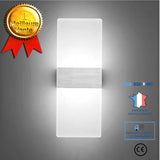 TD® 6W Moderne Aluminium LED Applique Murale Interieur Éclairage Mural Lumières pour Cuisine Escalier Chambre Blanc