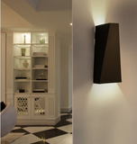 TD® Applique Murale Led Moderne Noire 10W Applique Murale À Deux Têtes avec Géométrie pour Couloir Chambre Lampe De Couloir Lampe De