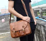 Porte-documents pour hommes cuir PU Sac à bandoulière pour hommes Casual Simple All-match Messenger Bag Fashion Computer Bag