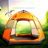 TD® Camping en plein air sortie étanche à la pluie hexagonale grande tente voyage camping automatique tente à ouverture rapide campi