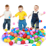 TD® Lot de 100 balles en plastique avec 5 couleurs différentes, Jouet pour bébé et enfants, piscine épaissir remplir jeu été eau,