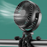 TD® Ventilateur usb de poche petit ventilateur de bureau rechargeable portable mini ventilateur ventilateur de pieuvre