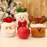 TD® Décorations de Noël sac de bonbons sac cadeau vieil homme bonhomme de neige wapiti pomme sac décoration d'arbre de Noël 6 pack
