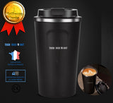 TD® Gobelet café avec couvercle réutilisable mug thermos tasse isolation acier inoxydable thé boisson chaude froide boire à emporter