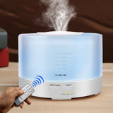 TD® Humidificateur d'Air Ultrasonique à Télécommande/Machine Aromathérapie muet Arôme 500 ml/ Diffuseur d’Arômes/Purificateur Coloré