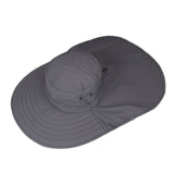 TD® Chapeaux de soleil pour hommes et femmes en plein air chapeau de cape couvrant le visage à grand bord