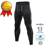 Pantalon sport pour hommes Fermeture éclair réfléchissante course de nuit Entraînement de fitness stretch Collants à séchage