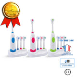 TD® Brosse électrique avec pack de rechange 3 têtes changeable socle de rangement fixation hygiène dentaire soin dentaire couleurs