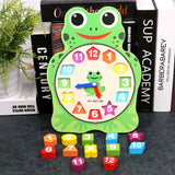 TD® Horloge en grenouille pour enfants montre chiffre grenouille accessoire de jeu ludique apprentissage horaire amusant nouveau