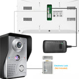 TD® Interphone vidéo sonnette 7 pouces couleur vision nocturne matériel étanche à la pluie machine extérieure matrice vision nocturn