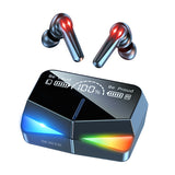 TD® Oreillette Bluetooth Grande Capacité Sans Fil Binaural 5.0 Aucun Retard Bilatéral Stéréo Oreillettes à Commande Vocale