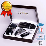 INN® Coffret Montre Homme Bracelet Ceinture Porte-clés Coffret Cadeau Personnalisé Rond PU Bande Quartz Montre Coffret Cadeau