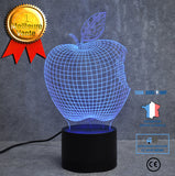 TD® Lampe de bureau LED 3D, 7 couleurs, stéréo, hologramme, vision acrylique, décoration, interrupteur tactile, veilleuse, cadeau en