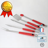 Outils de barbecue Ensemble d'outils de barbecue à poignée rouge Ensemble de 4 outils de barbecue Ensemble d'outils de barbec