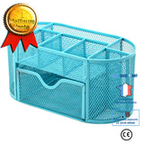 TD® Porte-stylo créatif grande capacité bureau personnalité de la mode décoration de bureau multifonctionnel fer creux fer maille bo