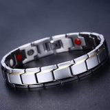 TD® Bijoux Bracelet argen or  pour hommes-bracelet avec motif dorée pour cadeau homme-bijoux magnétique