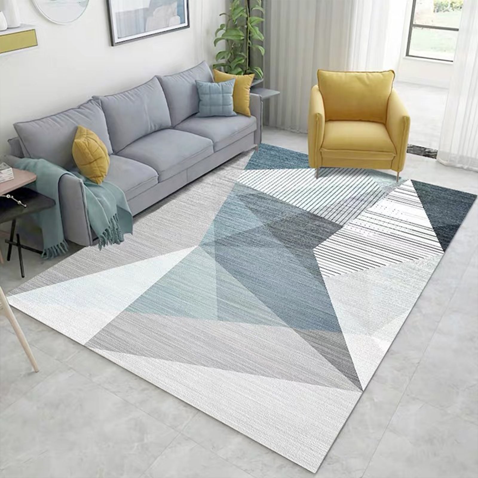 TD® Nordic ins style American light luxe tapis salon table basse tapis moderne minimaliste canapé tapis de sol complet 120x160 cm