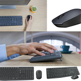 TD® Clavier souris sans fil USB tablette ordinateur kit ensemble ultra mince windows linux Mac chrome OS optique PC noir bureau