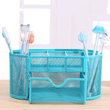 TD® Porte-stylo créatif grande capacité bureau personnalité de la mode décoration de bureau multifonctionnel fer creux fer maille bo