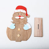 Ornements de décoration en bois de Noël Ornements peints créatifs de Noël Décorations de Noël pour les personnes âgées Contra