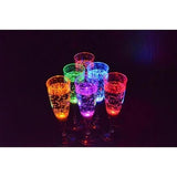 TD® Lot de 6 Verres Multicolore LED/Lumière Flûte/ Vins Pétillants/ Champagne/Liquides Actives Mariage/Anniversaire/Baptême